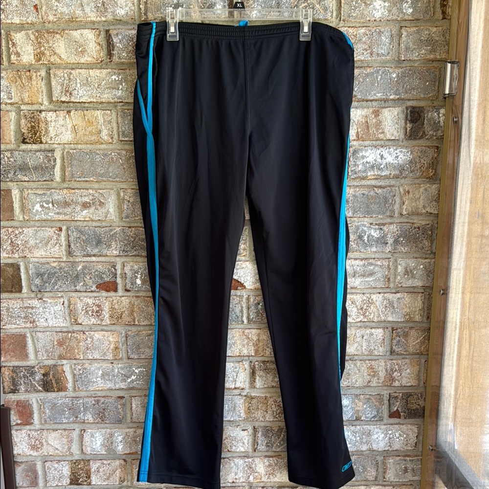 RBK Black and Blue Track Pants
